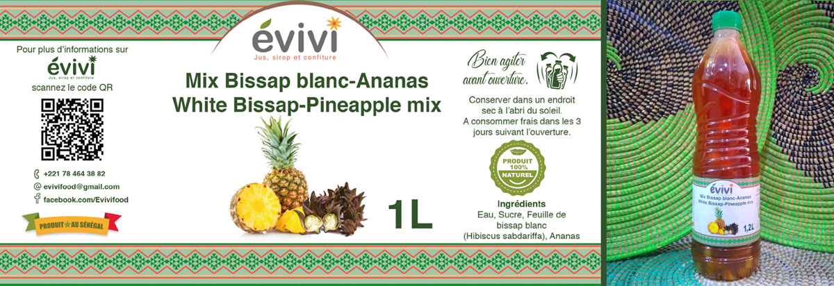 Concept d'étiquette de jus de fruit naturel