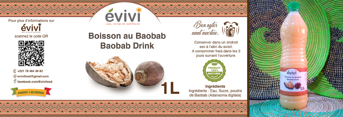 Bouteille de Jus de boule naturel au Sénégal